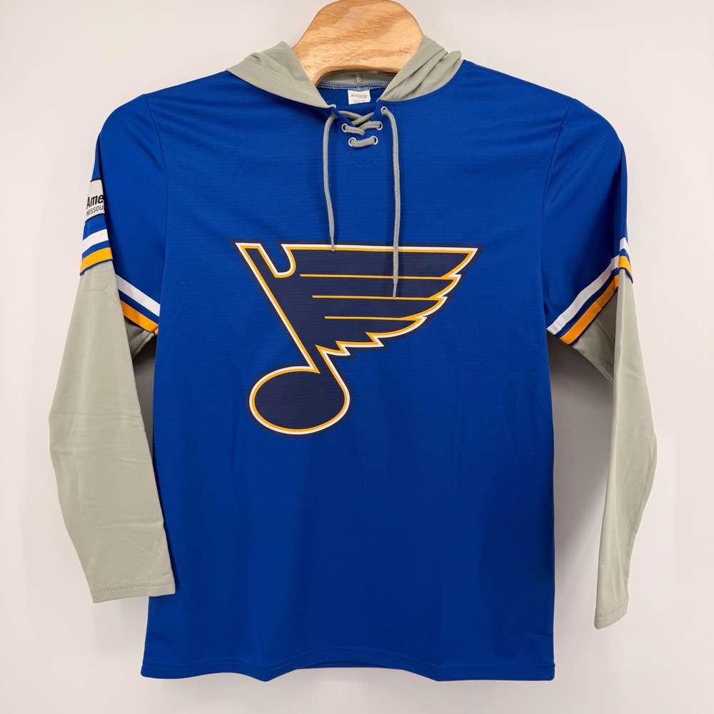 Success Brands Hoodie Mens Medium St Louis Blues Lace Up Hockey Jersey Style SGA